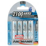Ansmann maxE AA NiMH Rechargeable Batteries, 1.2V, 2,100mAh, 4-Pack