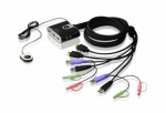ATEN 2-pordiline USB HDMI KVM-l&uuml;liti heliga