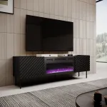 RTV kapp elektrikaminaga ONDA 180x40x39-58 must (seisev v&otilde;i seinale kinnitatav)
