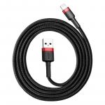 Lightning USB-kaabel Baseus Cafule 1.5A 2m (must ja punane)