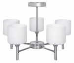 Klassikaline l&uuml;htriga ripp-laelamp Activejet MIRA Chrome 5xE27 elutuppa