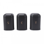 Salter BW13729EU7 Pebble 3-Piece Canister Set Charcoal