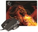 RED DRAGON game set mouse & mouse pad