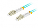 Fiber optic patch cord MM LC/UPC-LC/UPC DUPLEX 3.0MM OM3 50/125 LSZH 2M Aqua