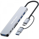 HUB 8in1 USB C USB,USB C 4xUSB SD TF card Jack