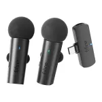 Fifine M8 wireless tie microphone set, 2pcs (black)