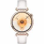 Huawei Watch GT 6 41mm (Konsu-B19L), Smartwatch gold, white leather composite strap