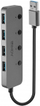 Lindy 4 port USB 3.0 hub with on/off switches, USB hub