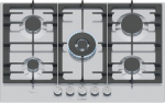 Bosch Serie 6 PCQ7A5I90 hob Stainless steel Built-in 75 cm Gas 5 zone(s)