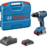Bosch Powertools Cordless drill driver GSR 18V-65 Professional, 18Volt (blue, 2x Li-Ion battery GBA18V 2,0Ah, in L-Case)
