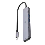 Sbox H-999 7in1 USB-C HUB, Silver