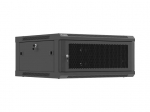 LANBERG WALL-MOUNTED INSTALLATION RACK CABINET 19" 4U 600X600 BLACK, PERFORATED DOOR (FLAT PACK)