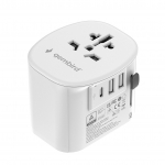 Gembird TPA-EU2A1C15-01-W maandatud universaalne reisiadapter, 15 W, valge