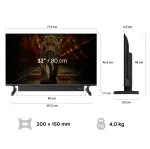 DYON Ultimax 32H-TI-WS (80 cm (32 inches), black, WXGA, Smart TV, TIZEN OS, Soundboost)