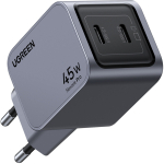 Ładowarka sieciowa Ugreen Nexode Pro 35008 2x USB-C, GaN, 45W - szara
