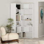 Molly nurga seinariiul 5 tasandiga &ndash; valge, 178.6x93.6x29.6 cm - Valge