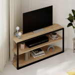 Echo modernne nurgeline telerialus metallraamiga &ndash; 98 cm, mitmeotstarbeline disain - Tamm
