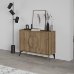 Gora modern puhvetkapp &ndash; metalljalgade ja kahe uksega hoiukapp, 110 cm - Hitit