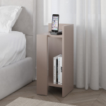 Elos kitsas &ouml;&ouml;kapp &ndash; Moodne parem modullaud 25x27x60 cm - Hele mokk