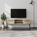 Naive modernne TV-alus hoiukappidega &ndash; kuni 55" teleritele, laius 140 cm - Tamm