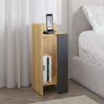 Elos kitsas &ouml;&ouml;kapp &ndash; Moodne vasak modullaud 25x27x60 cm - Tamm - Antratsiit