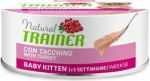 Natural Trainer Cat Baby Kitten kalkunilihaga, 6 &times; 80 g