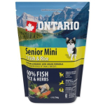 ONTARIO Senior Mini Fish and Rice, 0,75 kg