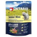 ONTARIO Senior Mini Lamb and Rice, 0,75 kg