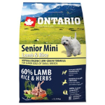 ONTARIO Senior Mini Lamb and Rice, 2,25 kg
