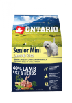 ONTARIO Senior Mini Lamb and Rice, 6,5 kg