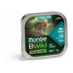 MONGE BWILD Cat Sterilised tuunikala k&ouml;&ouml;giviljadega 100 g