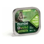 MONGE BWILD Cat Sterilised metssiga k&ouml;&ouml;giviljadega 100 g
