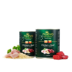 Nuevo Super Premium Junior Chicken Beef kana, veiseliha ja riisiga konserv kutsikatele 400 g