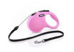FLEXI NEW CLASSIC rihm S 5M kuni 15KG roosa