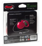 FLEXI NEW CLASSIC n&ouml;&ouml;rrihm XS 3M kuni 8KG punane