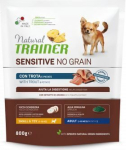 Natural Trainer Dog Sensitive No Grain Adult Mini forell, 800 g