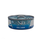 N&D CAT OCEAN TUNA SHRIMP 70G