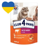 Club 4 Paws kassikonserv veiselihaga tarretises 100 g
