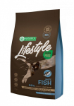 Natures Protection Lifestyle teraviljavaba valge kalaga steriliseeritud t&auml;iskasvanud kassidele 1,5 kg