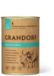 GRANDORF Dog Buffalo & Turkey konserv koertele 400 g