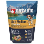 ONTARIO Adult Medium Fish and Rice, 0,75 kg