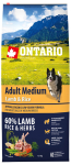 ONTARIO Adult Medium Lamb and Rice, 12 kg