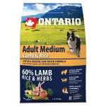 ONTARIO Adult Medium Lamb and Rice, 2,25 kg