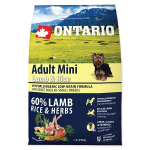 ONTARIO Adult Mini Lamb and Rice, 2,25 kg