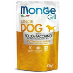Monge Grill Pouch JUNIOR kana ja kalkuniga 100 g