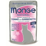 Monge Natural pouches tuunikala želees krevettidega 80 g