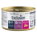 EXCLUSION Hypoallergenic sealihaga ja kartuliga konserv kassidele 85 g