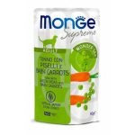 Monge Supreme pouches tuunikala roheliste herneste ja noorte porganditega t&auml;iskasvanud kassidele 80 g