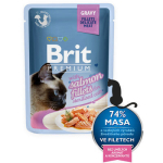 Brit Premium Cat Delicate Fillets in Gravy Salmon Sterilised 85 g