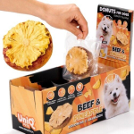 UNIQ PETS - Collagen donut beef with dried pineapple 7 cm &ndash; maius koertele veiselihaga ja kuivatatud ananassiga 30 g &times; 10 tk.